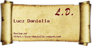 Lucz Daniella névjegykártya
